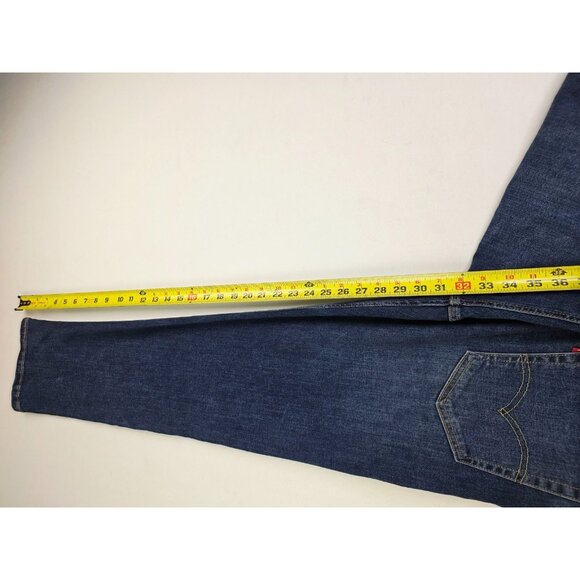 Levis Size 36X32 Mens 502 Blue Denim 5 Pocket Logo Tag Jeans - Picture 9 of 13